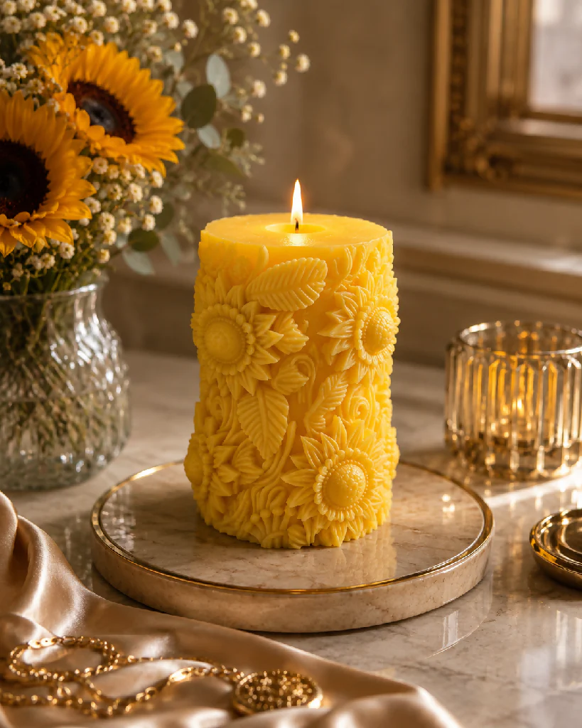 Sunflower Scented Sculptured Candle