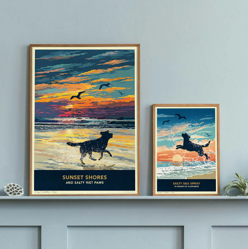 LABRADOR 'SUNSET ON THE BEACH' LIMITED EDITION ART PRINT - Image 6