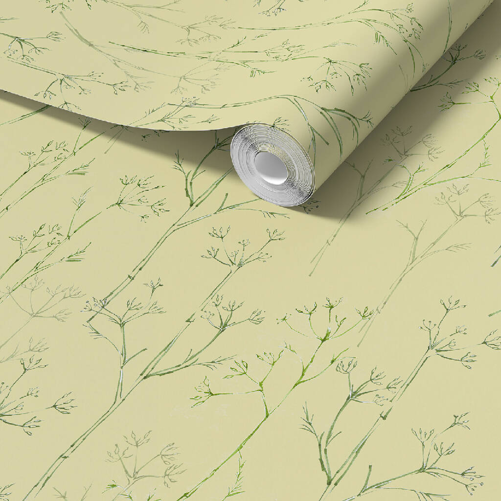 Sweet Herb Fennel Sustainable Wallpaper: Two Colours - Image 3