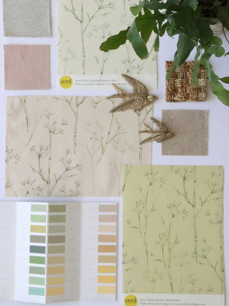 Sweet Herb Fennel Sustainable Wallpaper: Two Colours - Image 5