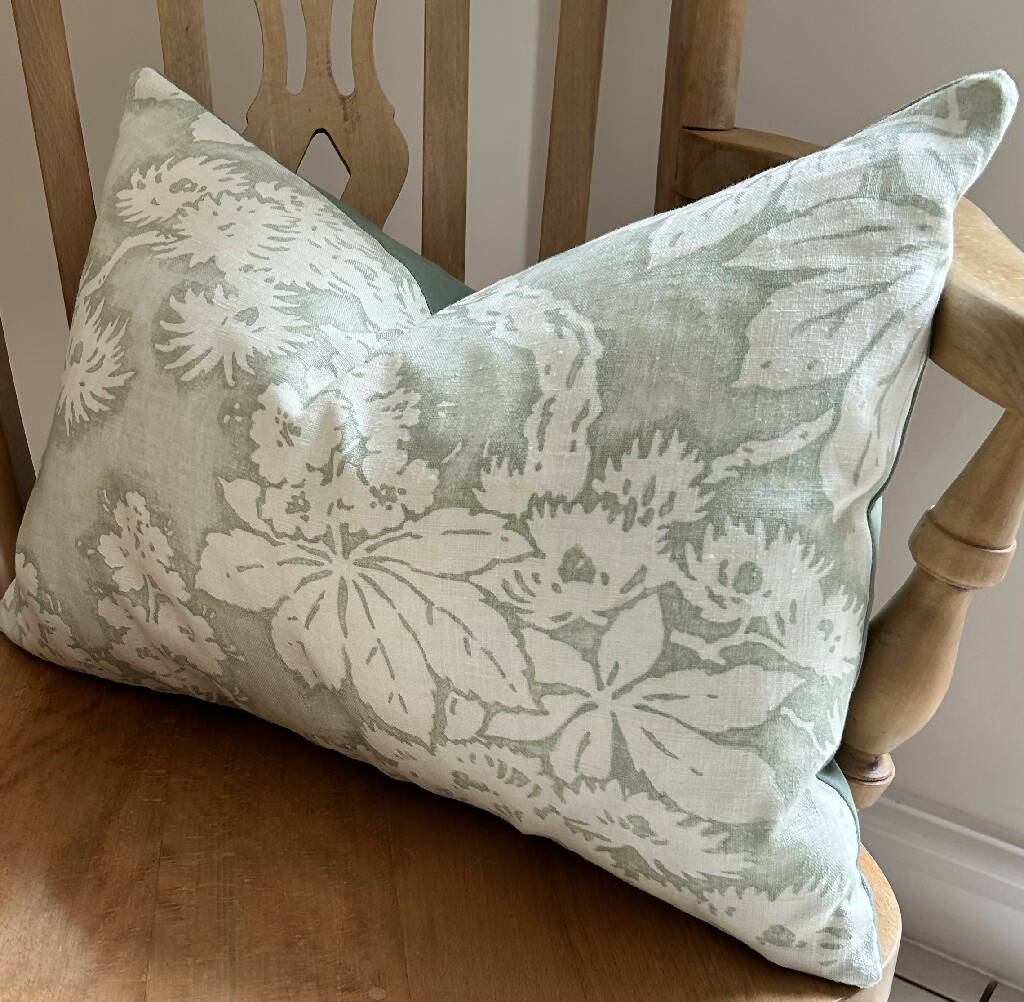 'Sycamore Leaves' Velvet-Backed Cushion - Image 2