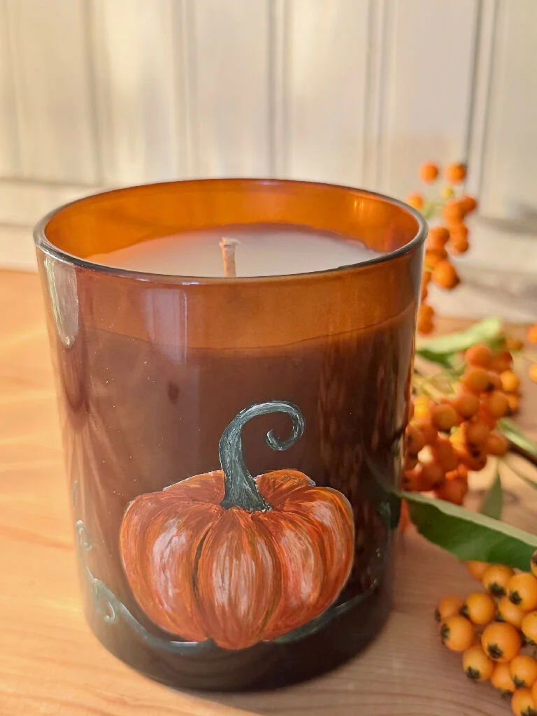 The Autumn - Hand Painted Pumpkin Spice candle