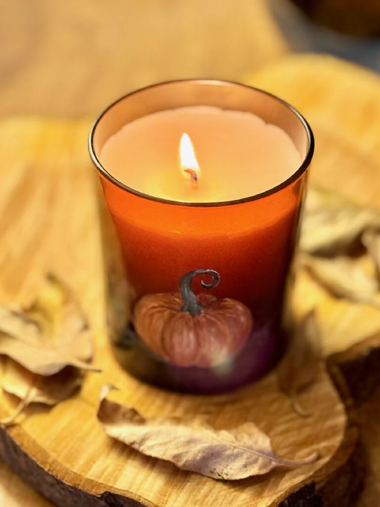 The Autumn - Hand Painted Pumpkin Spice candle - Image 2