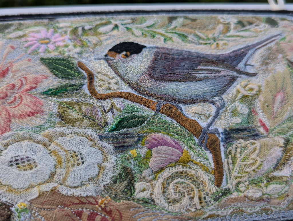 The Blackcap - Textile Embroidery hanging - Image 4