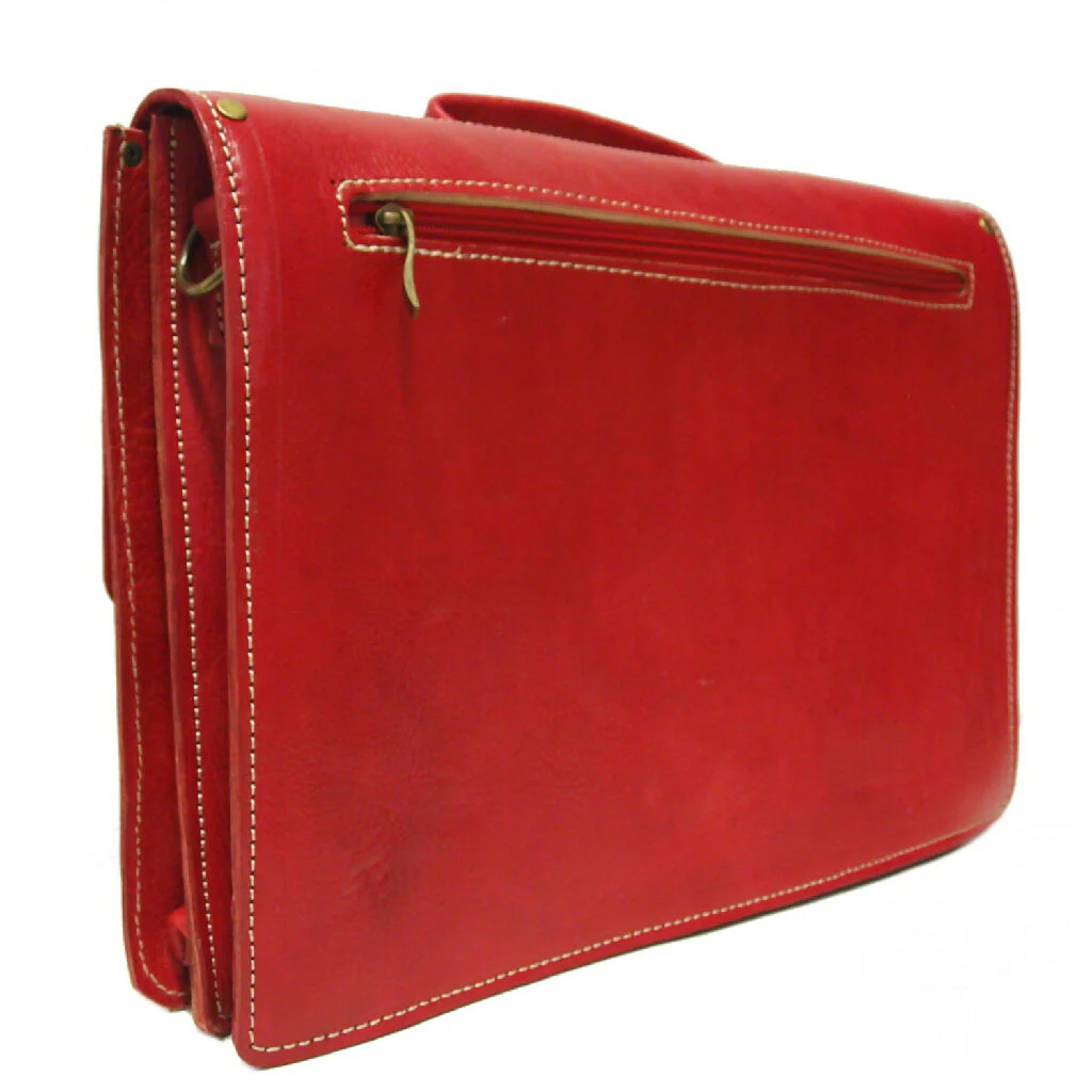 The Casablanca Large Satchel in Red - Image 4