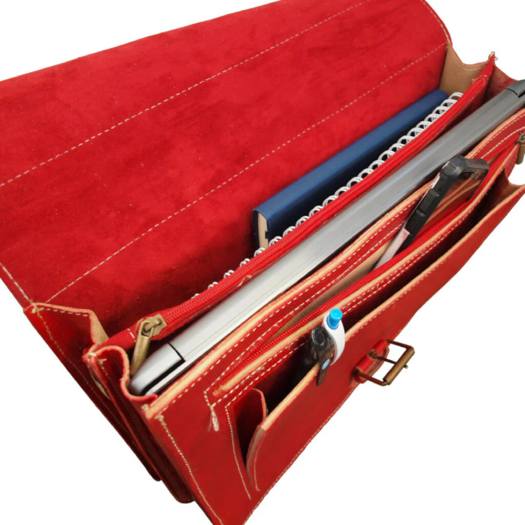 The Casablanca Large Satchel in Red - Image 5