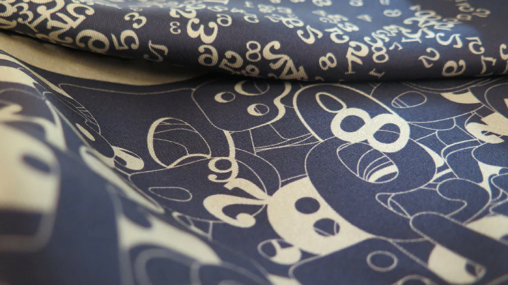 Hand Rolled Silk Scarf | Pure Silk Twill | The Gold Code 2 - Image 2