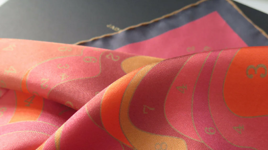 Hand Rolled Silk Scarf | Pure Silk Twill | The Gold Code - Image 6