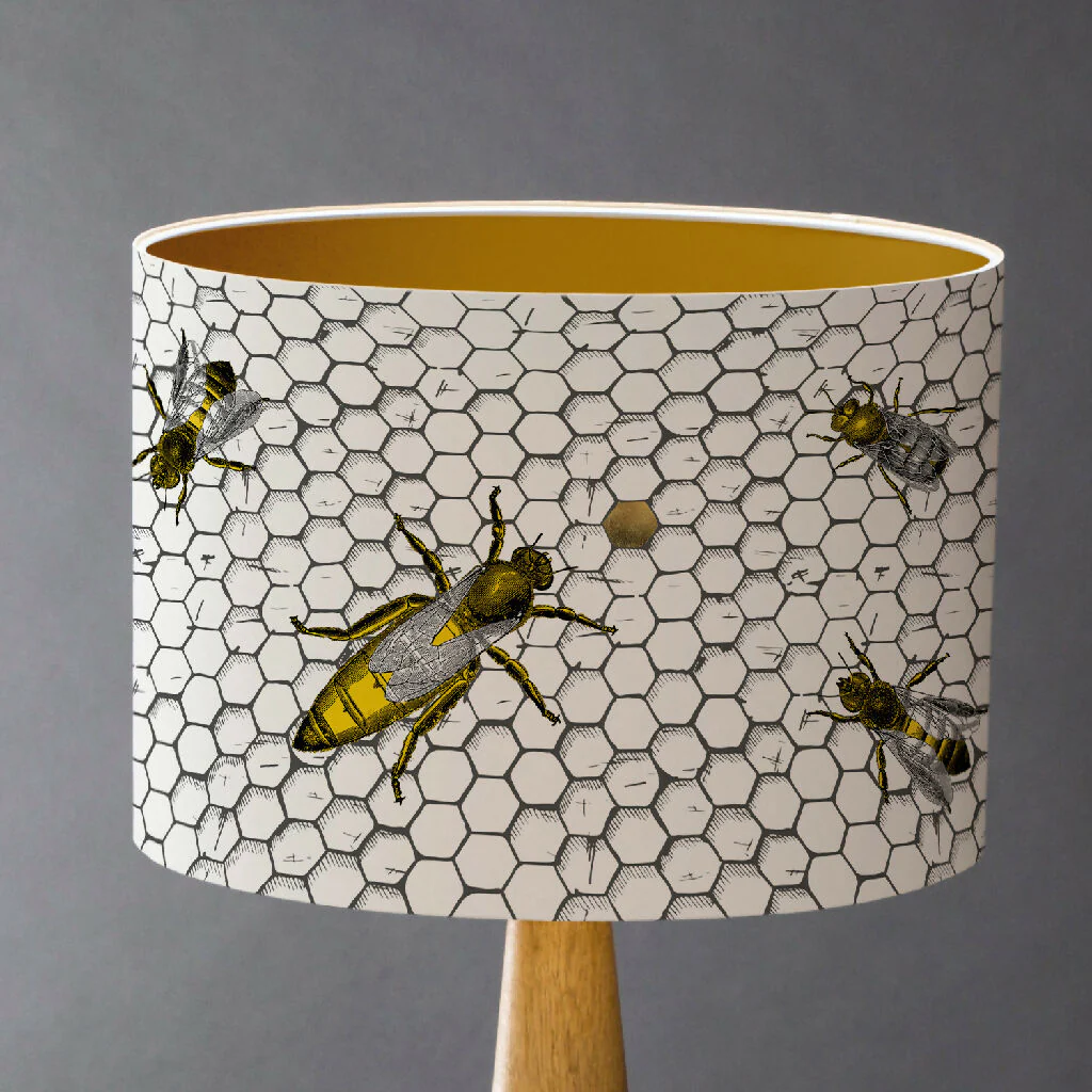 The Hive – Handmade Honeybee Lampshade – British Wildlife Collection