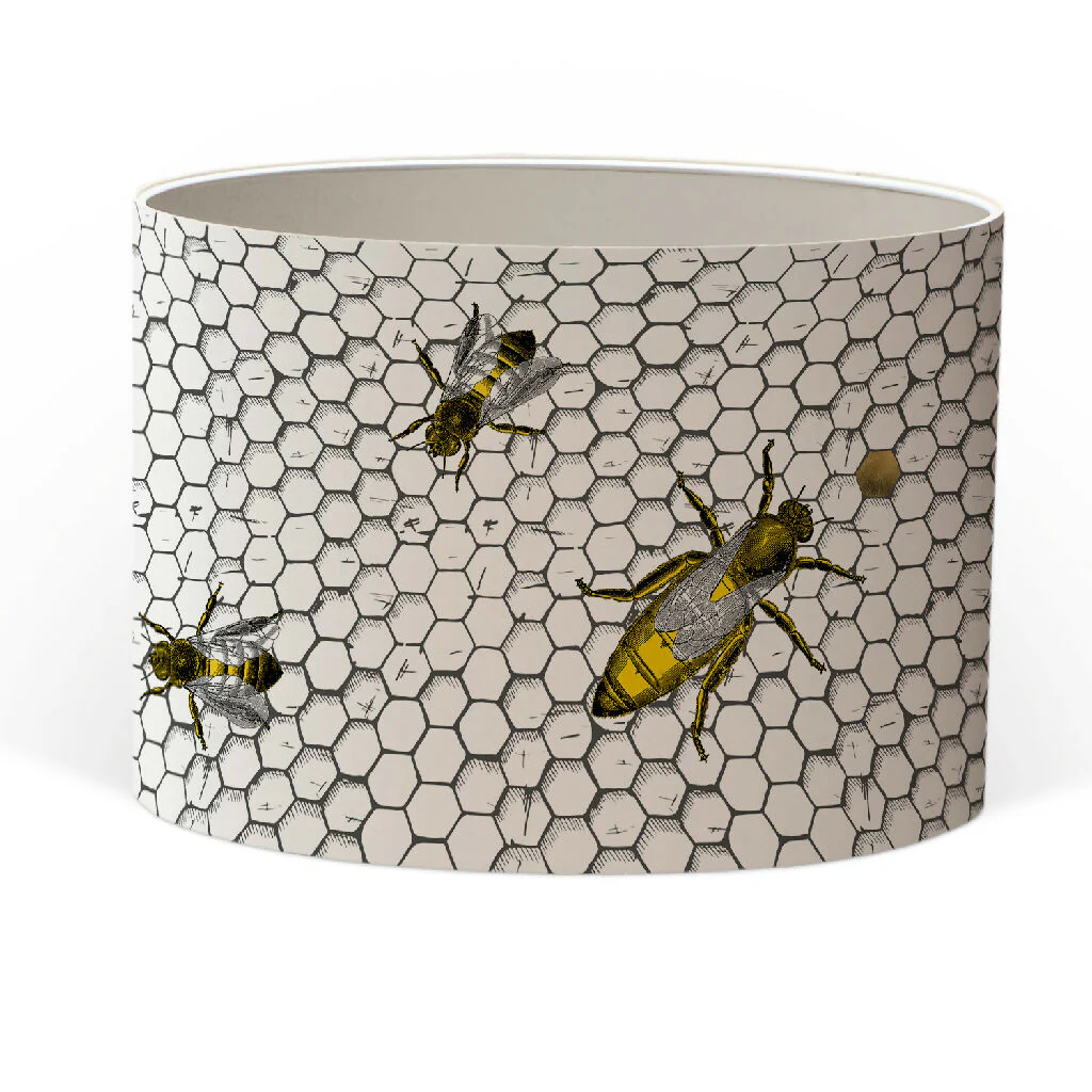 The Hive – Handmade Honeybee Lampshade – British Wildlife Collection - Image 3