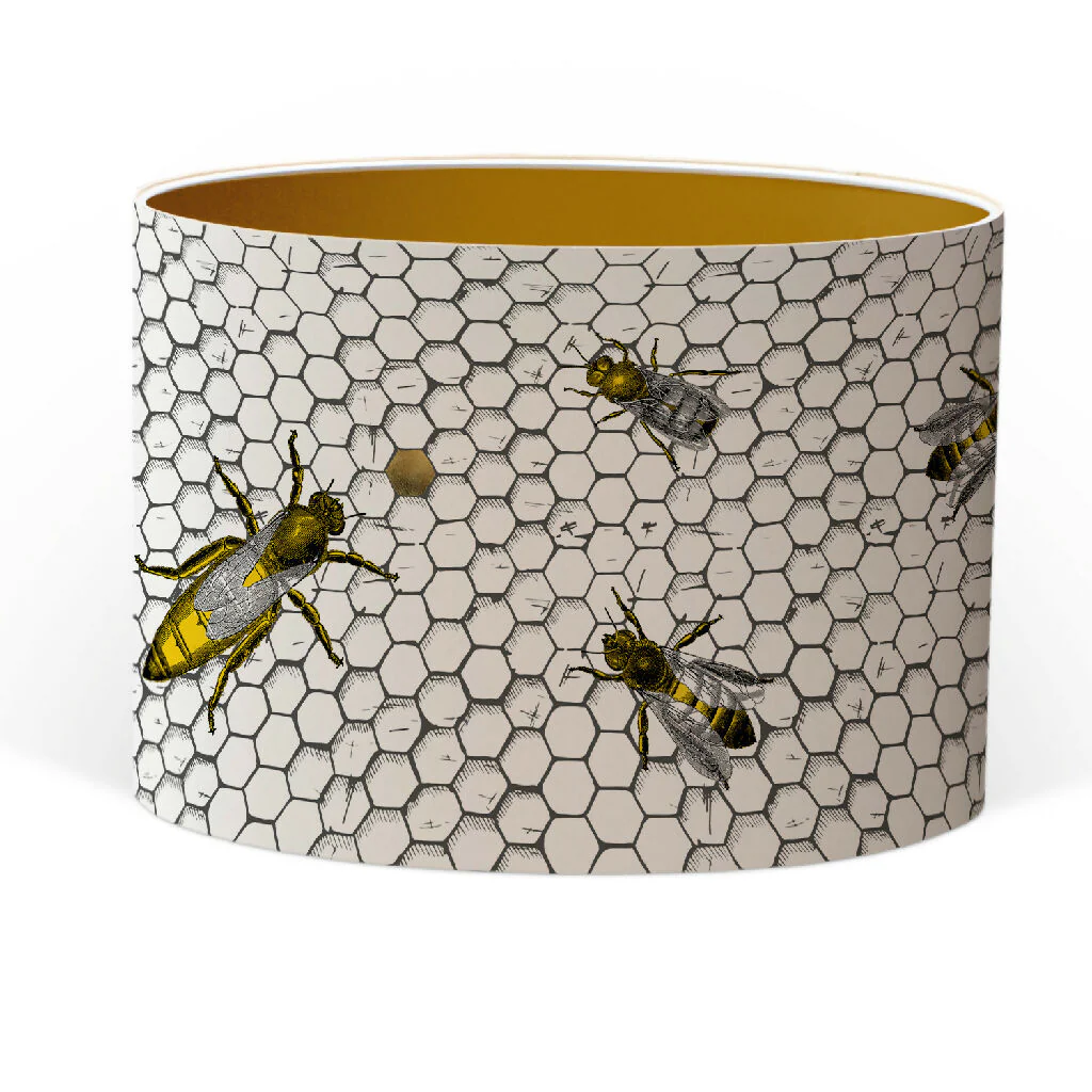 The Hive – Handmade Honeybee Lampshade – British Wildlife Collection - Image 4