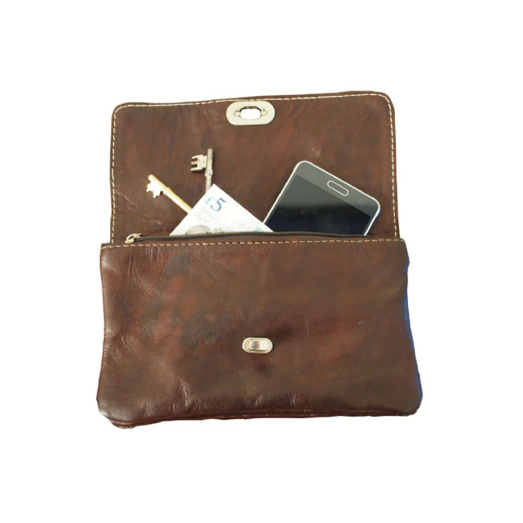 The Kenitra Soft Cross-Body Bag in Dark Brown - Image 4