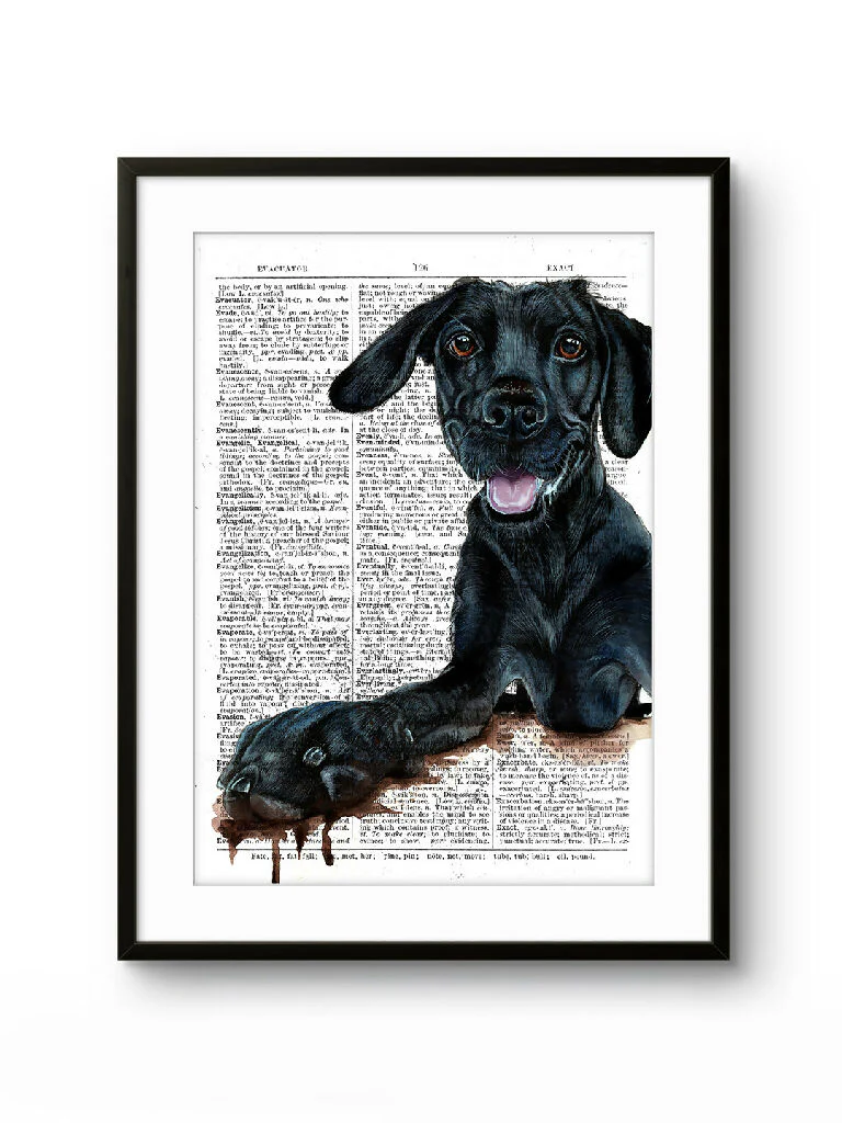 The Labrador - The Excavator - Hand painted original artwork - Image 2