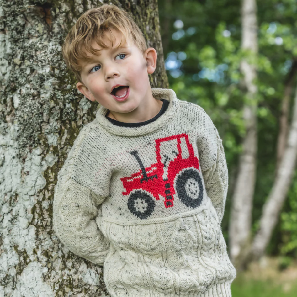 The Mini Muchelney - Tractor Knitted Jumper