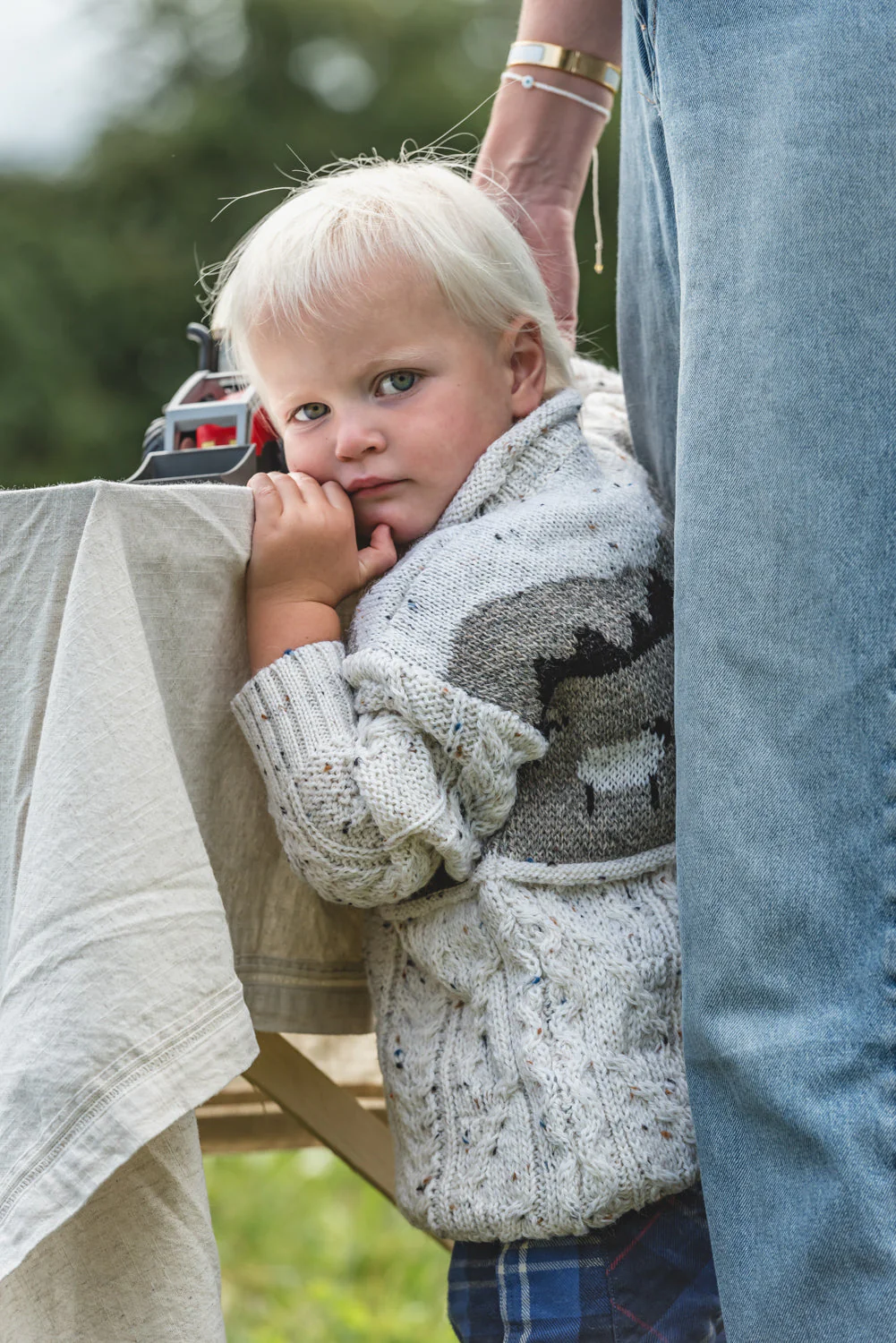 The Pipsqueak Priddy - Sheep Scene Knitted Jumper - Image 3