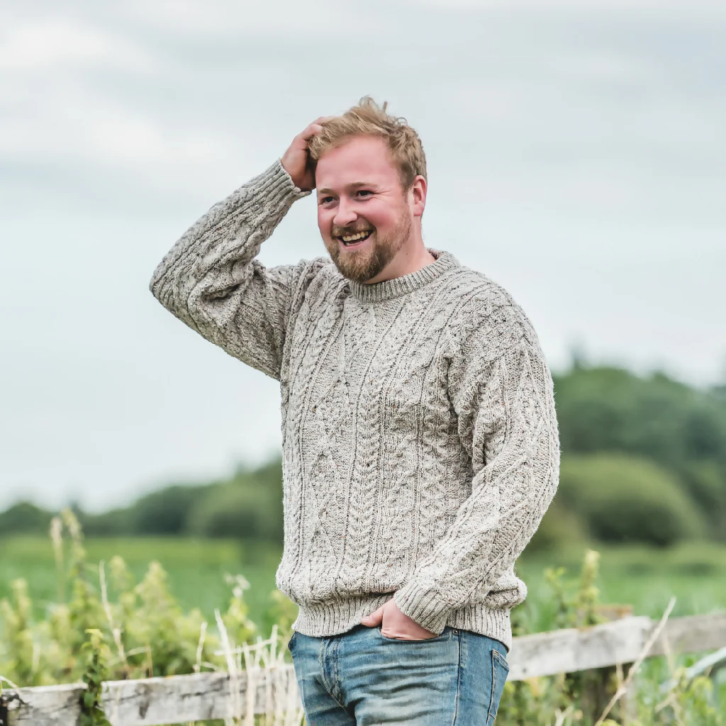 The Pylle - Aran Jumper - Natural Mix