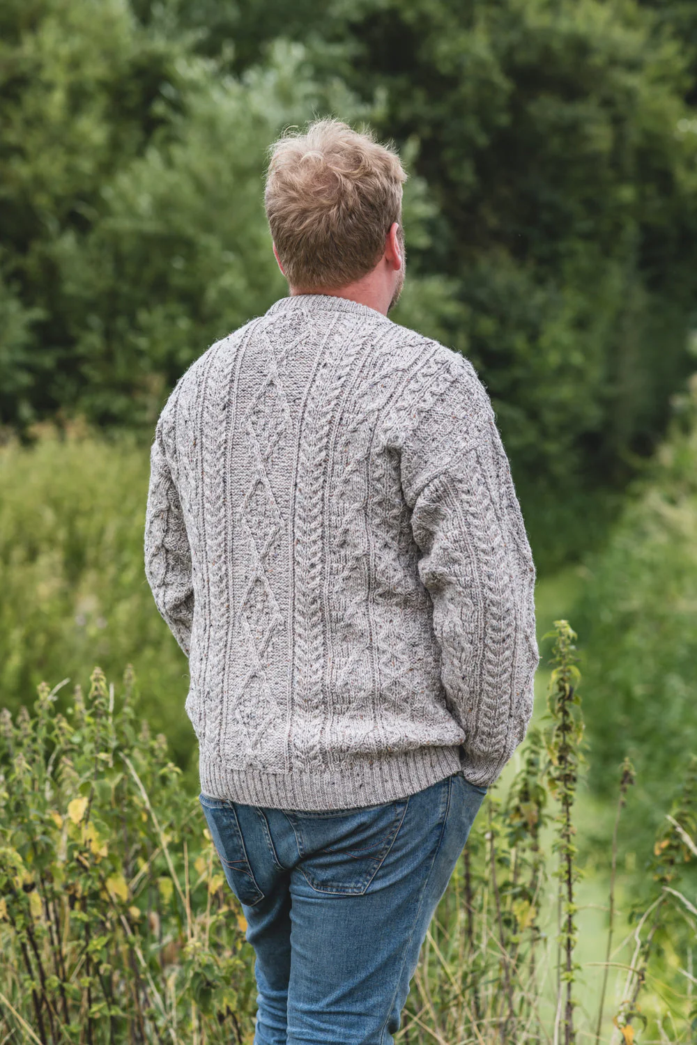The Pylle - Aran Jumper - Natural Mix - Image 5