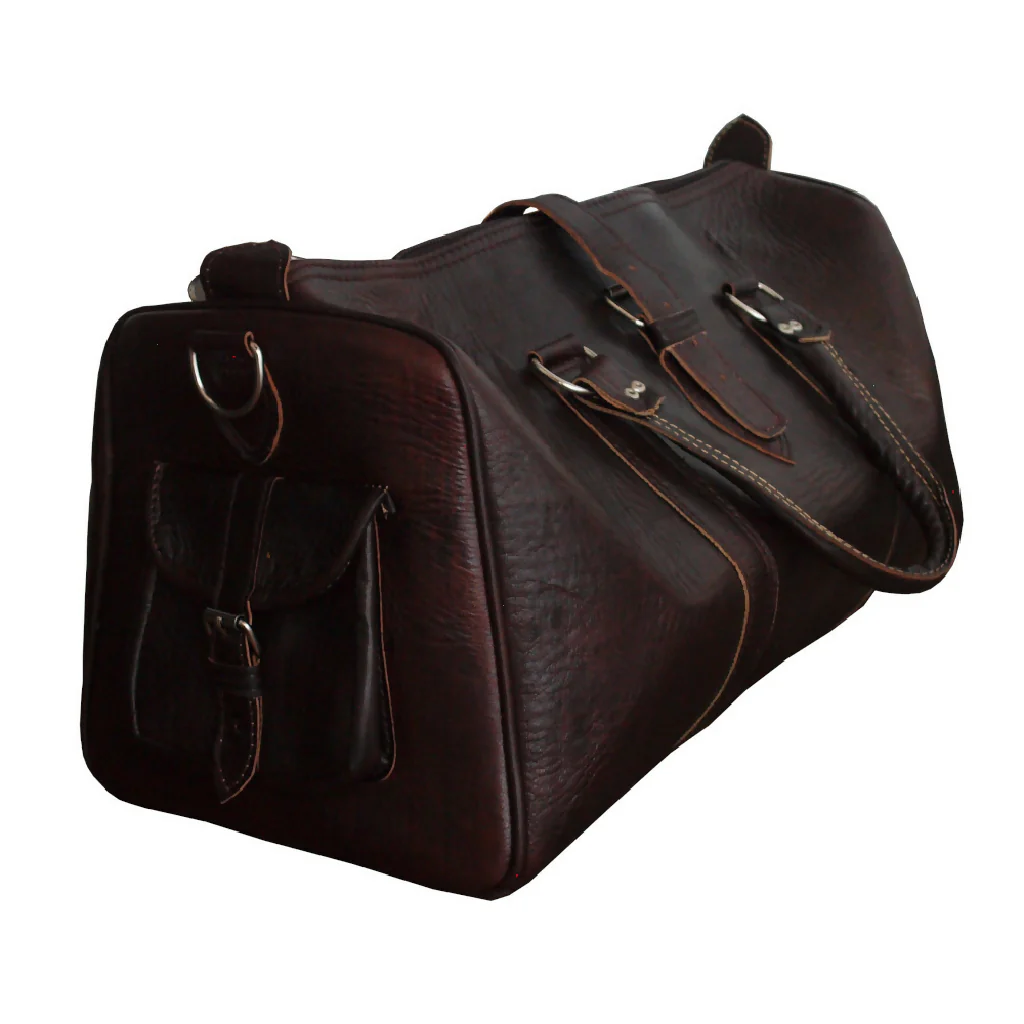 The Rabat Overnight Bag in Dark Brown - Image 2