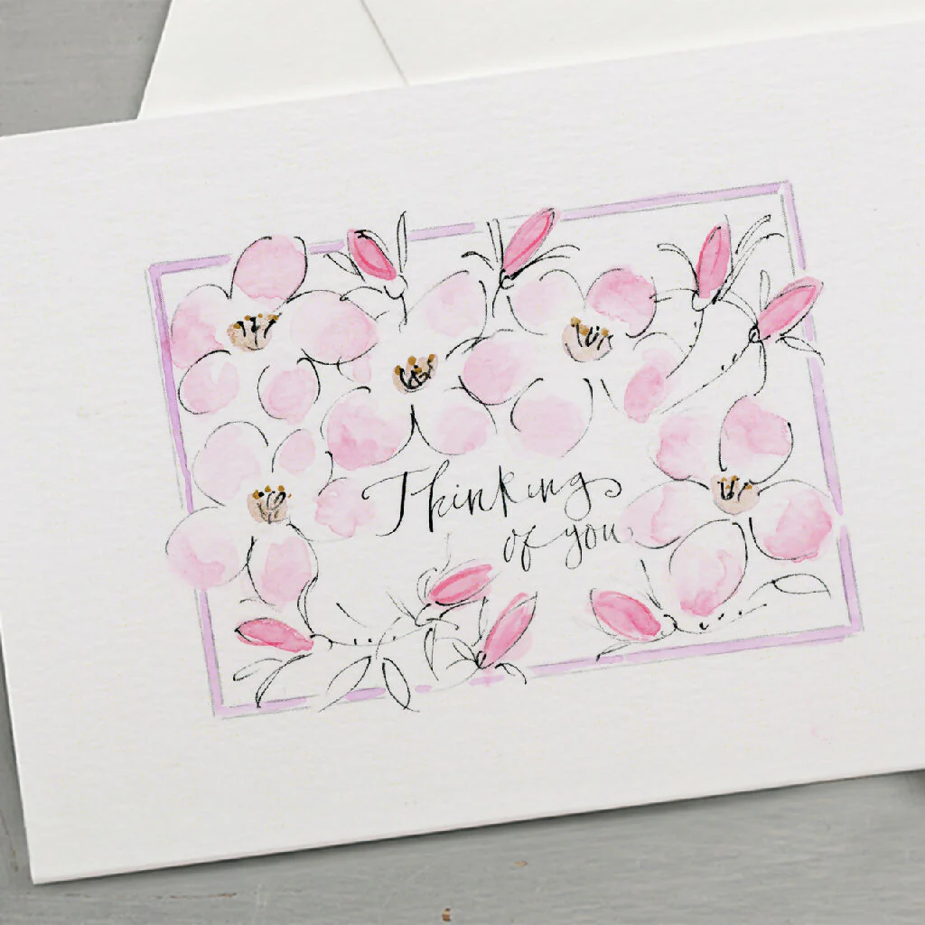 'Thinking Of You' Hand Painted Printed Keepsake Card - Image 2