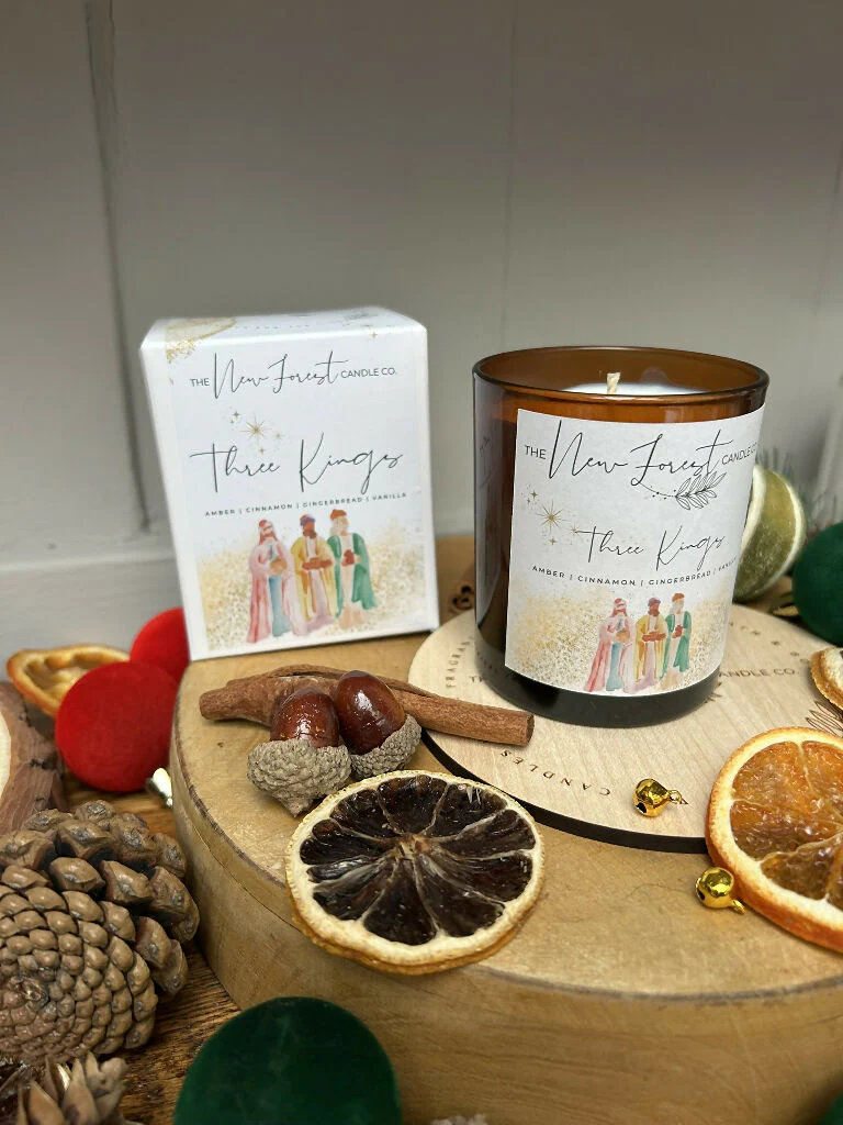 Three Kings Luxury Christmas Soy Candle - Image 7
