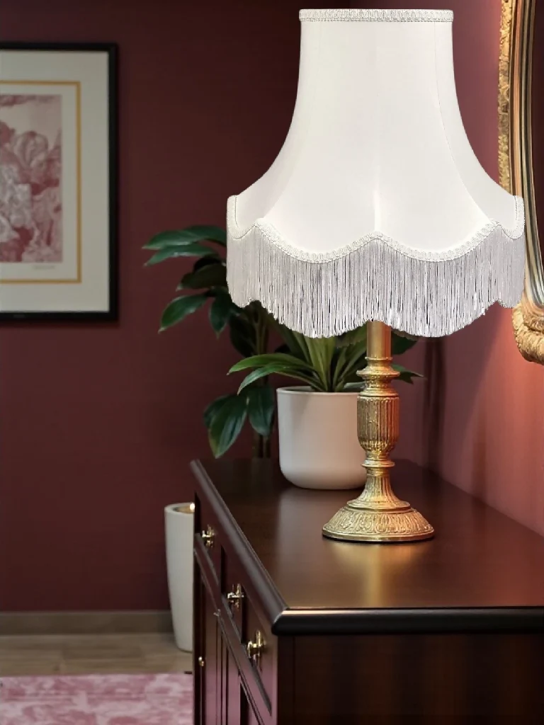 Traditional white fabric lampshades - Available in 8 sizes - Image 2