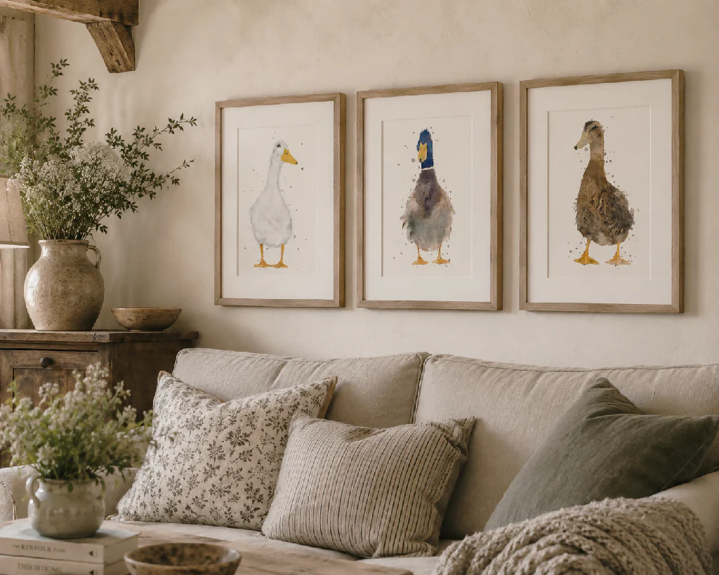 Trio Of Watercolour Duck Prints - Image 2