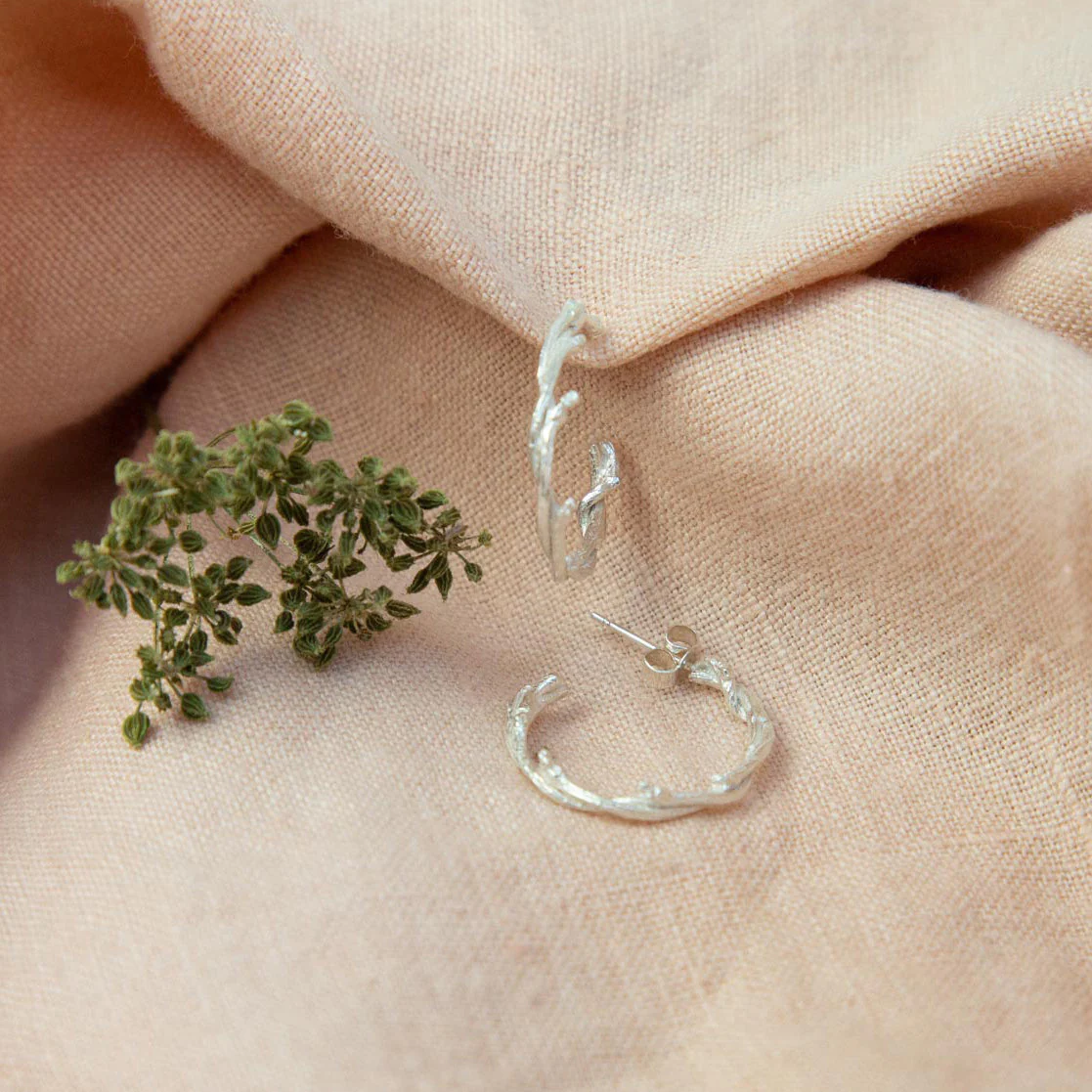 Twisted Twig Hoops
