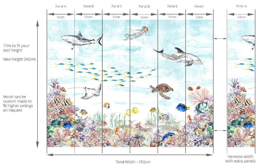 Under The Sea Children's Mural Wallpaper - Image 5