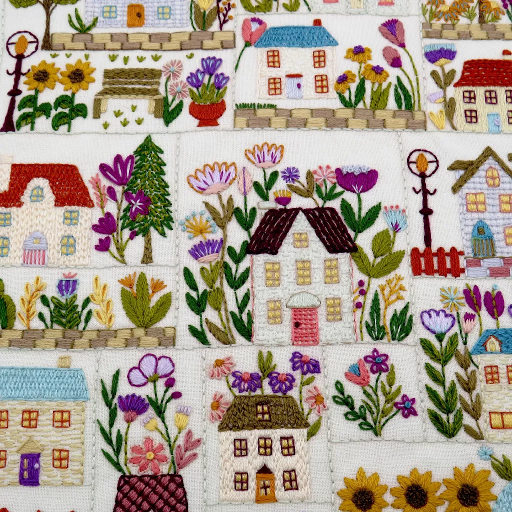 Village in Bloom Hand Embroidery Kit - Image 2