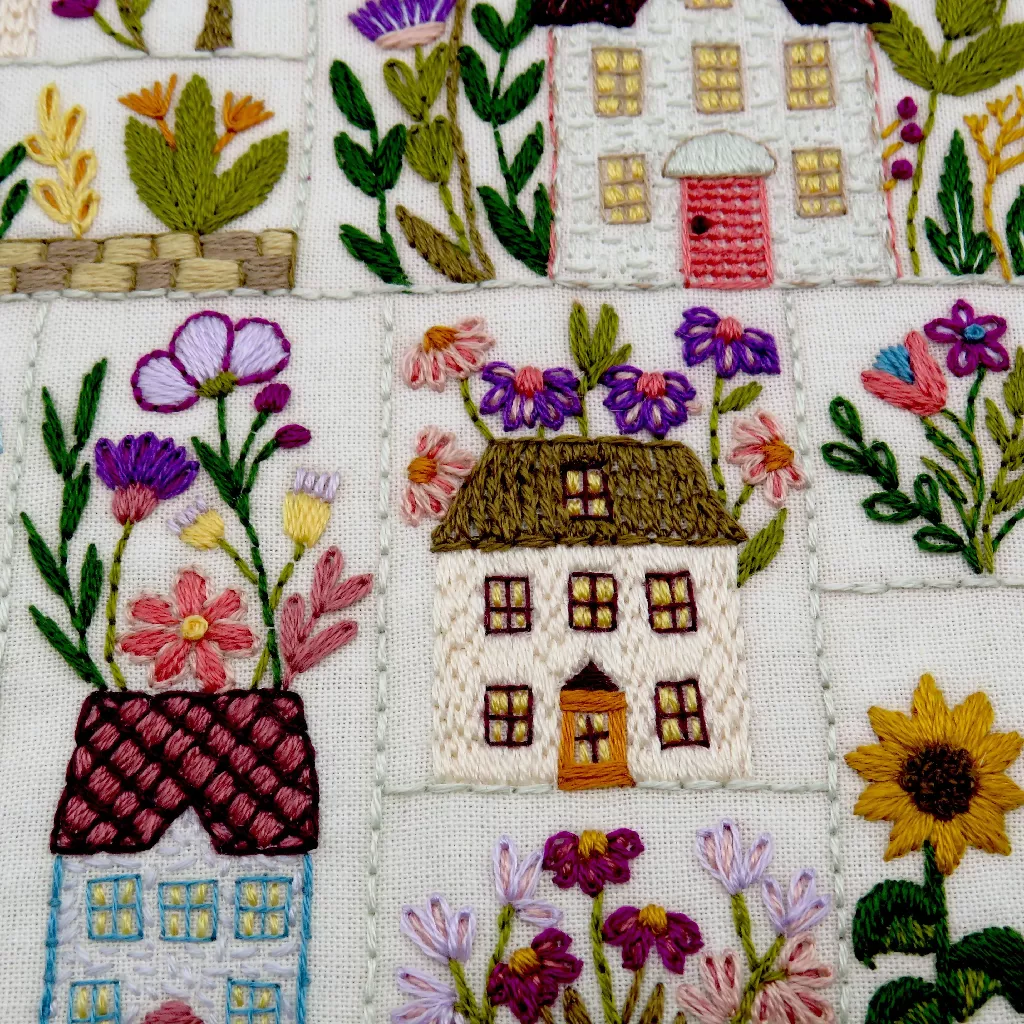Village in Bloom Hand Embroidery Kit - Image 4