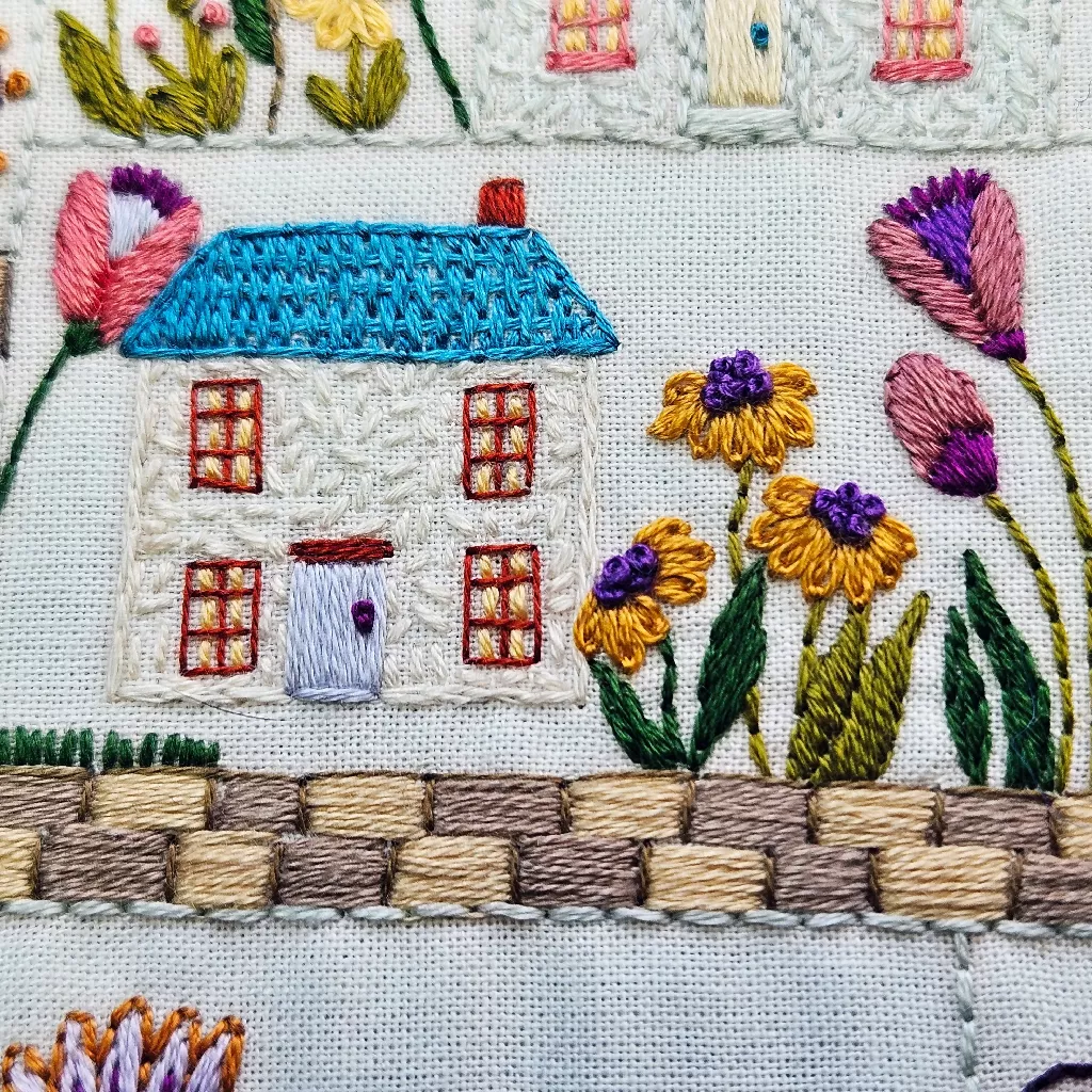 Village in Bloom Hand Embroidery Kit - Image 5