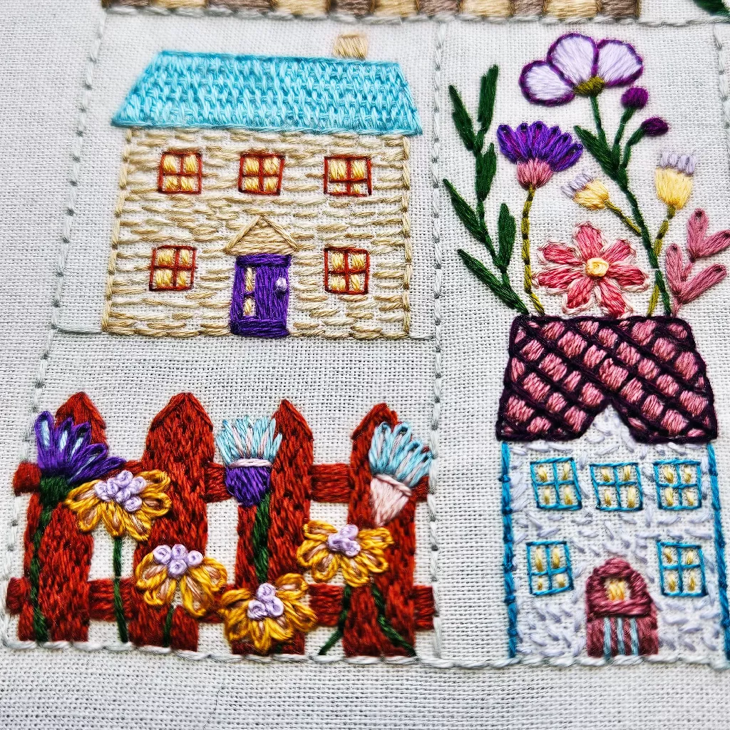 Village in Bloom Hand Embroidery Kit - Image 6