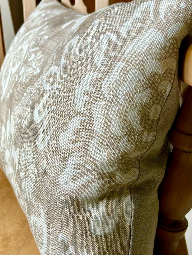 Vintage Floral Linen Cushion