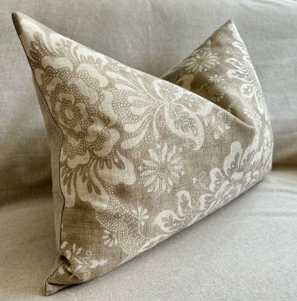 Vintage Floral Linen Cushion - Image 2