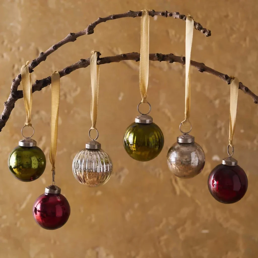 Vintage Style Mixed Glass Baubles - Image 2