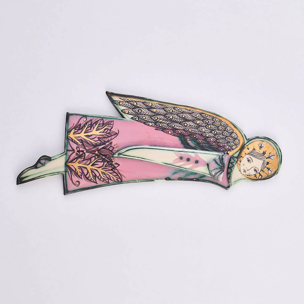 Wall Hung Ceramic Angel, Left Hand Side - Image 2