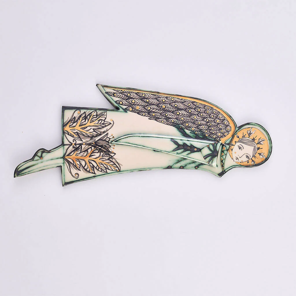 Wall Hung Ceramic Angel, Left Hand Side - Image 5