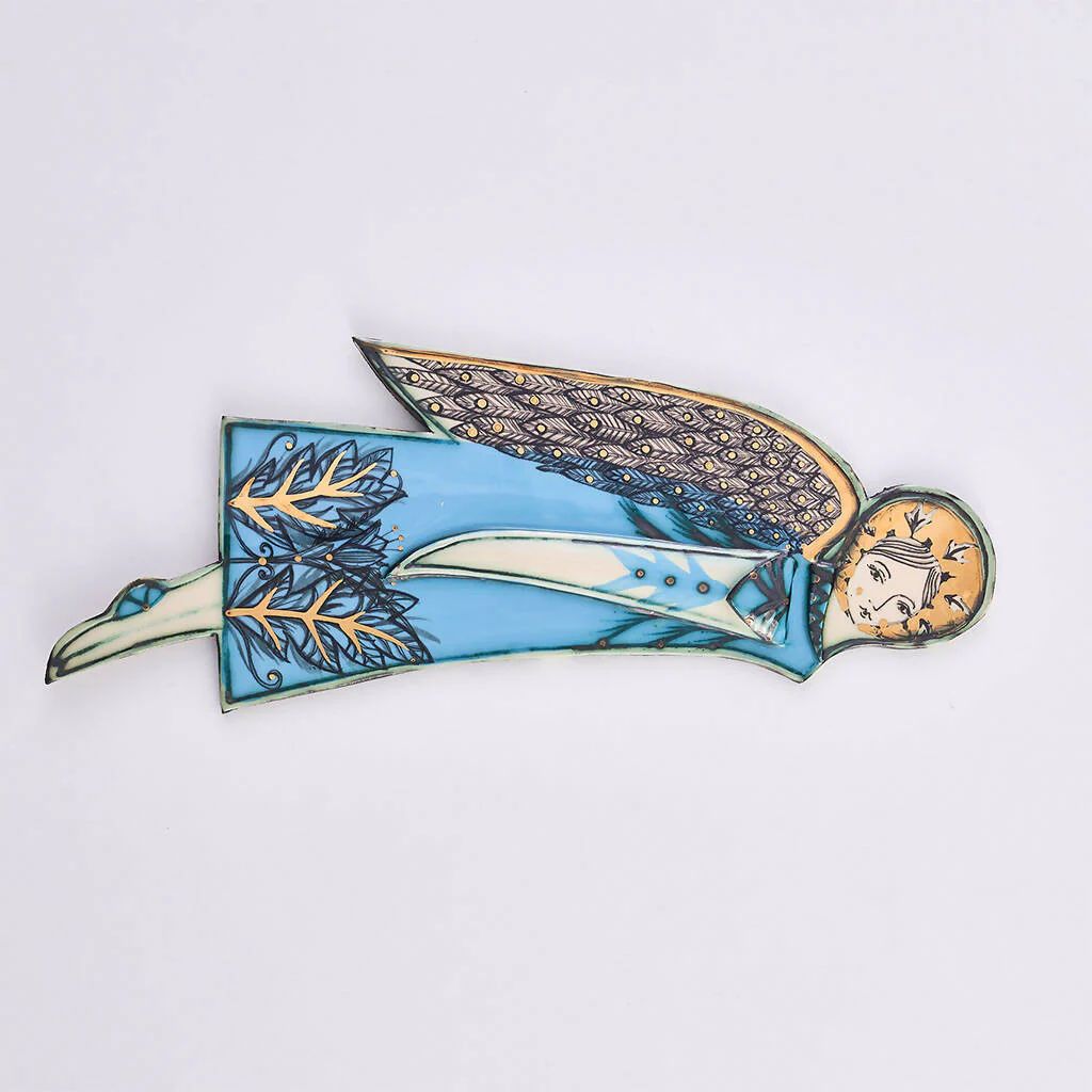Wall Hung Ceramic Angel, Left Hand Side - Image 6