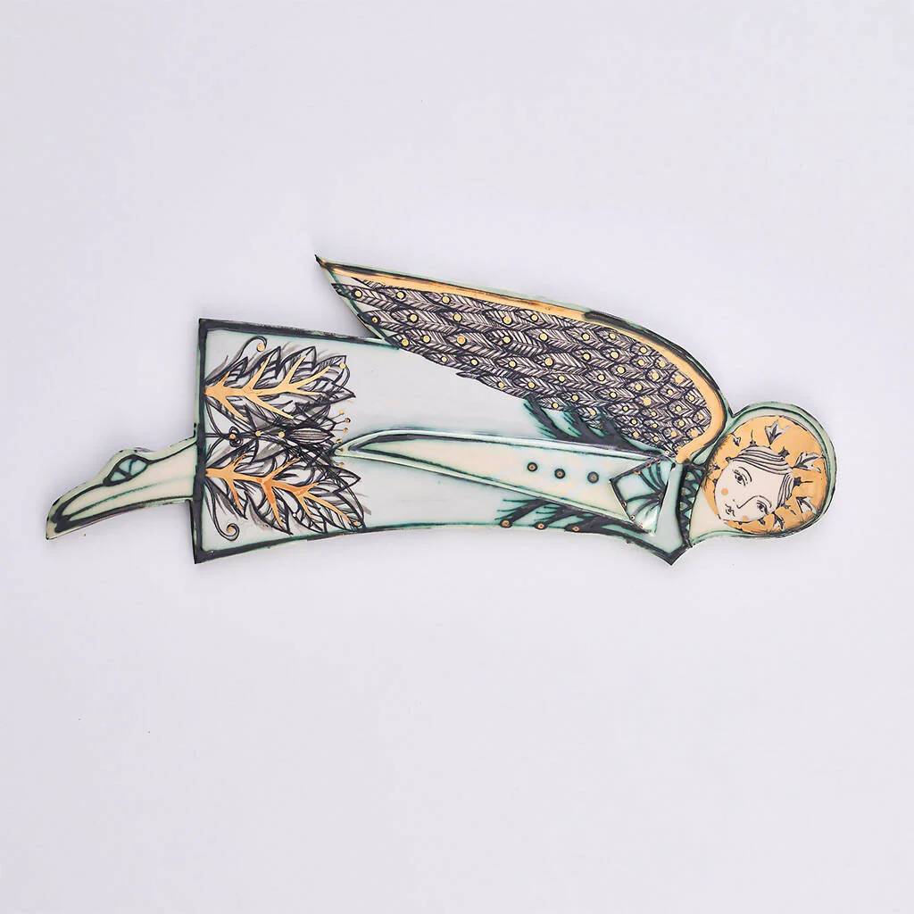 Wall Hung Ceramic Angel, Left Hand Side - Image 9