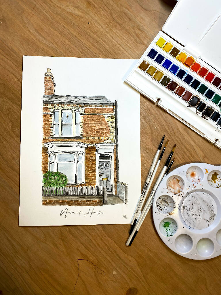 Watercolour House Portrait