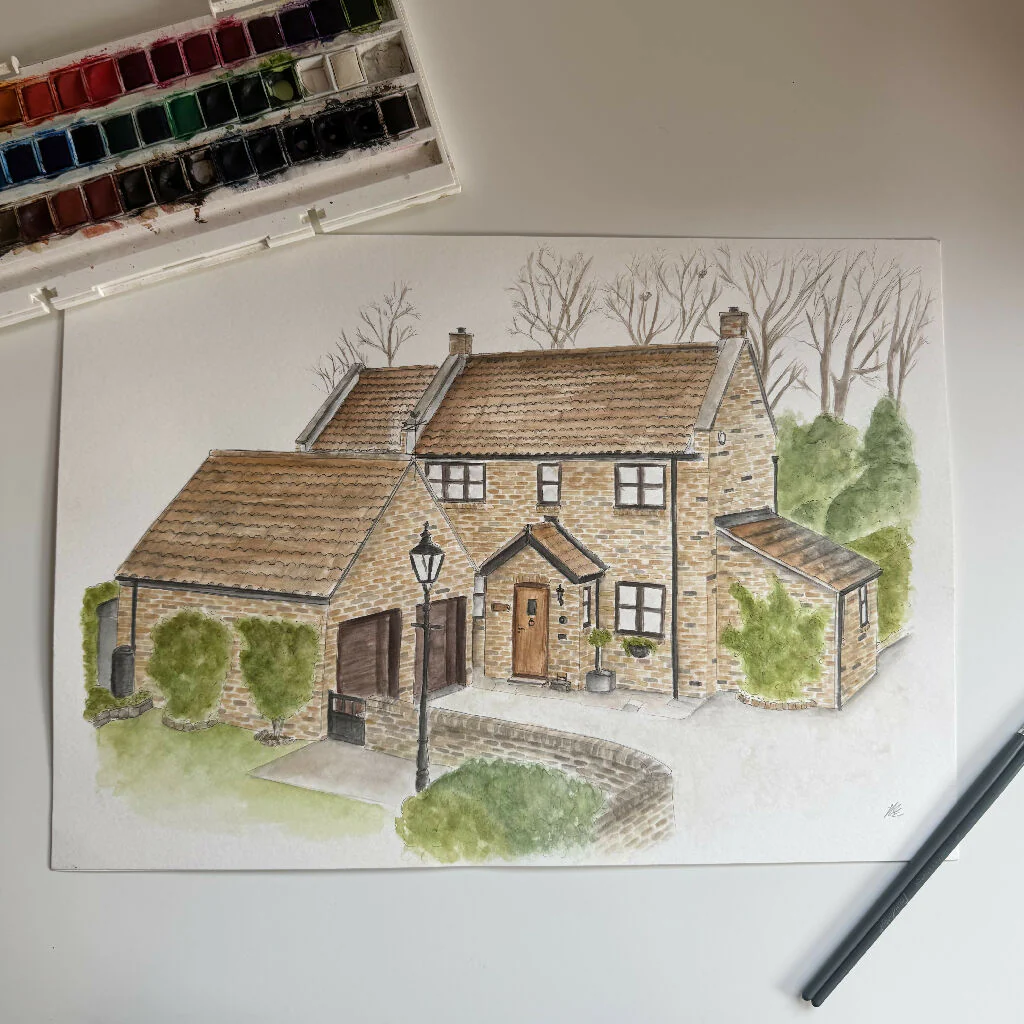 Watercolour House Portrait - Image 3