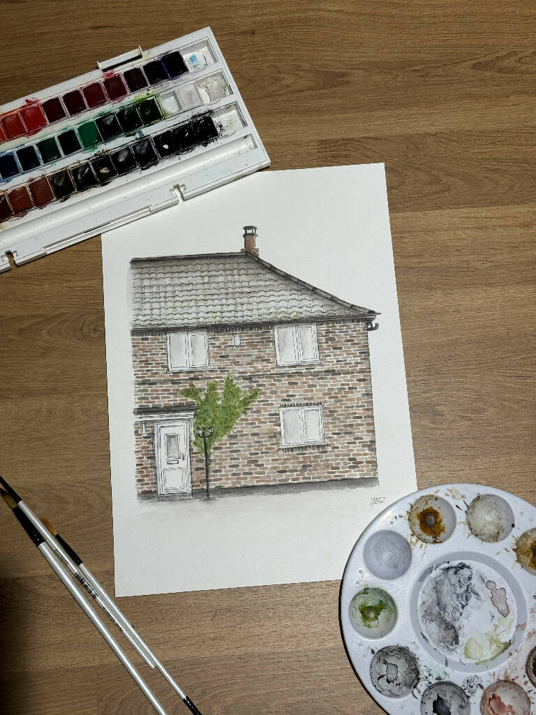 Watercolour House Portrait - Image 4