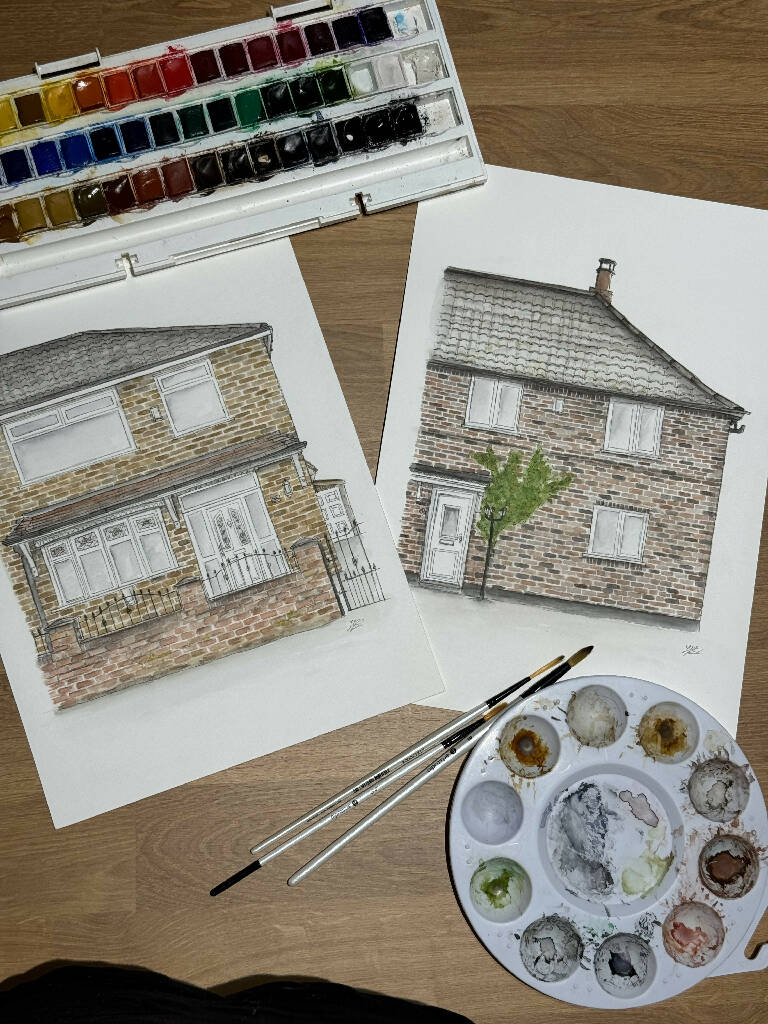 Watercolour House Portrait - Image 7