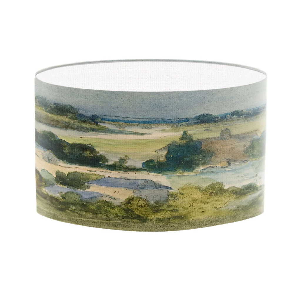 Watercolour Landscape Fine Art Lampshade - Image 3