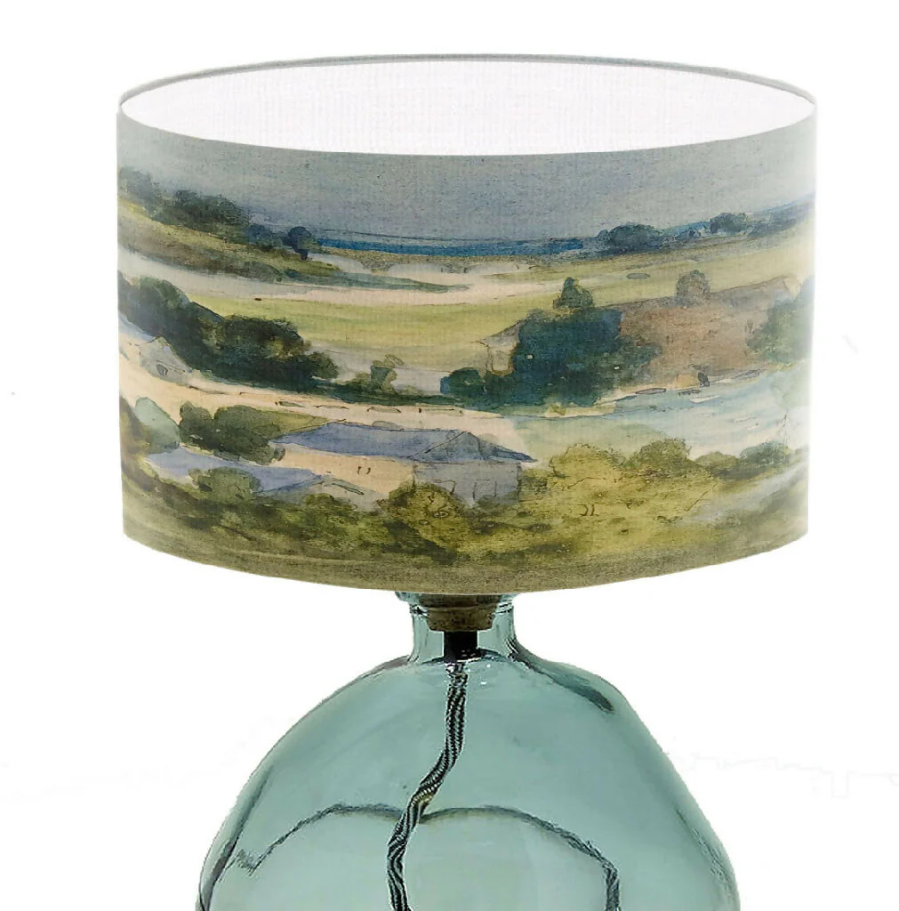 Watercolour Landscape Fine Art Lampshade - Image 6