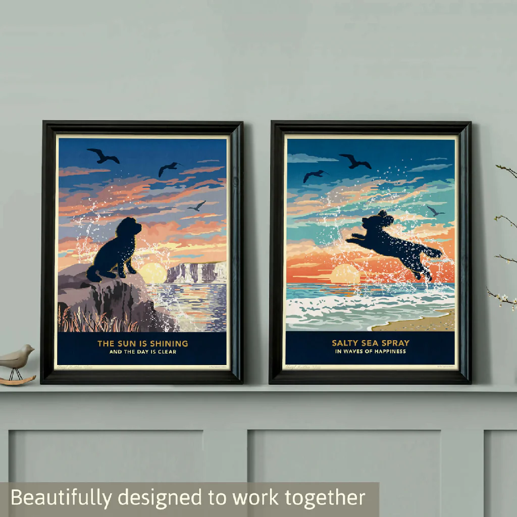 COCKAPOO OR POODLE 'WAVES OF HAPPINESS’ LIMITED EDITION ART PRINT - Image 9