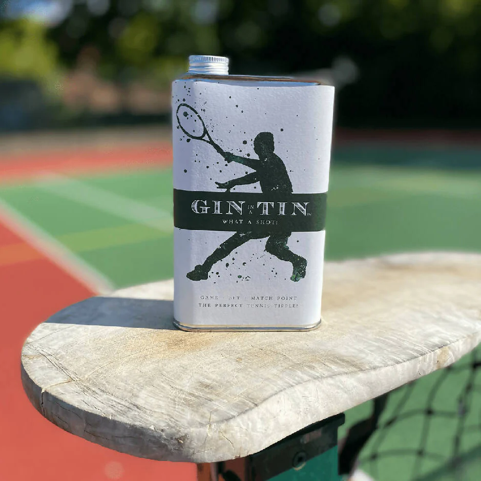 WHAT A SHOT, THE PERFECT TENNIS TIPPLE IS A TIN OF GIN - 50cl Tin - Image 3