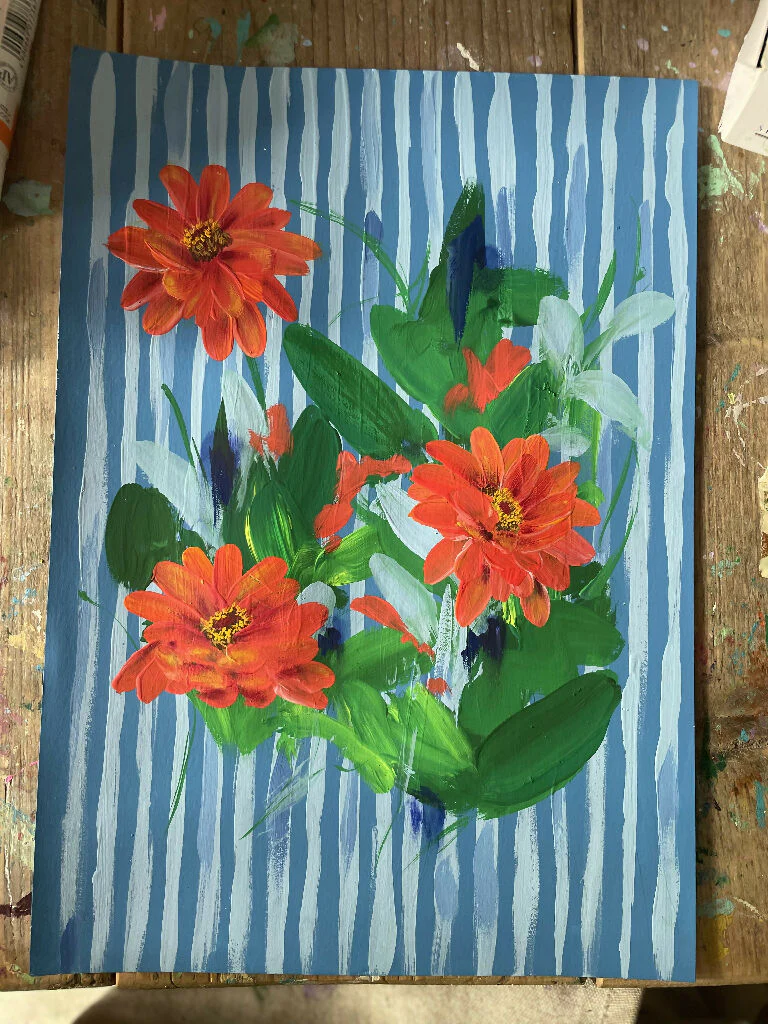 'When Life Gives' Floral Original Painting