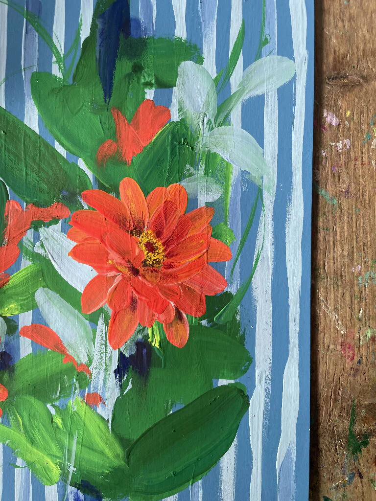 'When Life Gives' Floral Original Painting - Image 5