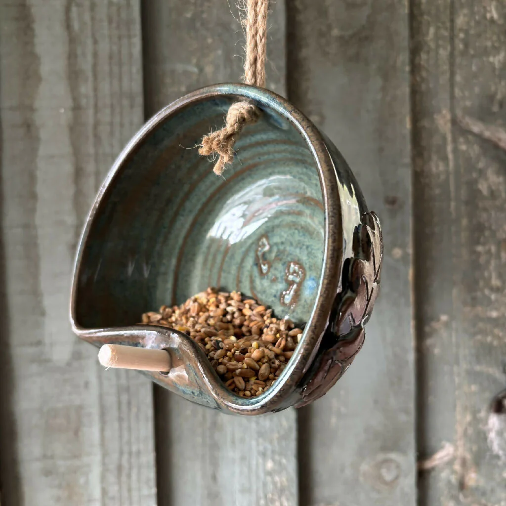 Garden / Wild Bird Feeder ceramic hanging